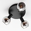 Ceiling light with smoked glass, 3-lights - Orlando