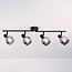 Ceiling light with smoked glass, 4-lights - Florida