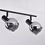 Ceiling light with smoked glass, 4-lights - Florida