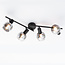 Ceiling light with smoked glass, 4-lights - Florida