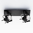 Designer 2-light ceiling lamp Dayton, adjustable black