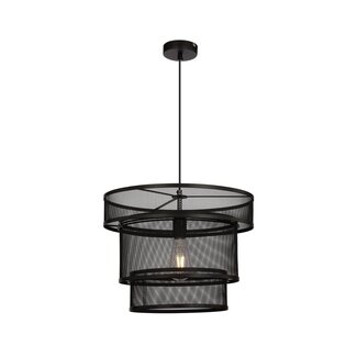 Industrial hanging lamp mat black - Chloe