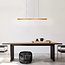 Minimalist Ami pendant lamp with integrated 3-step dimmable LEDs - wood effect