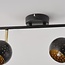 Modern ceiling spotlight matt black, 2-lights - Edith