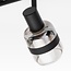 Industrial 2-light ceiling spotlight Gesa in smoked glass