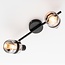 Industrial ceiling spotlight smoked glass, 2-lights - Gesa