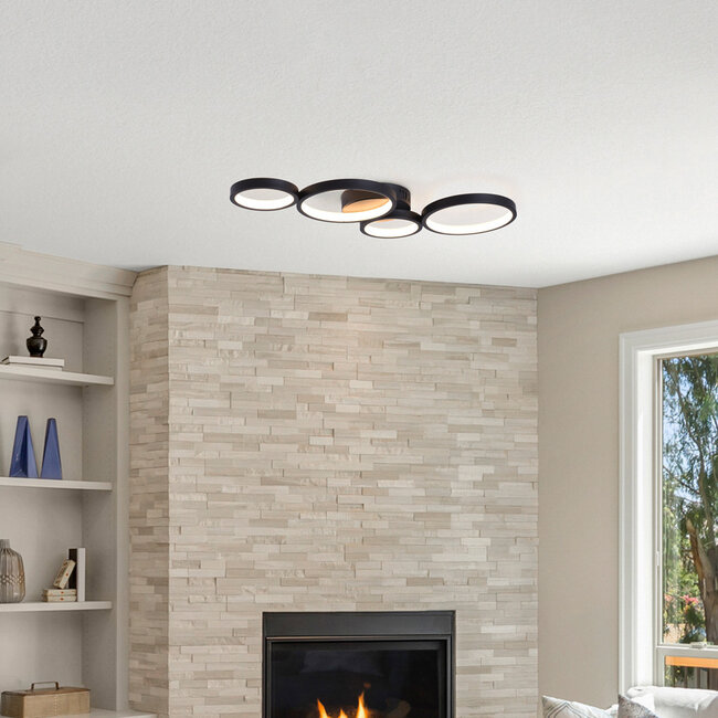 Modern ceiling lamp Lynn with integrated LED, 3-step dimmable