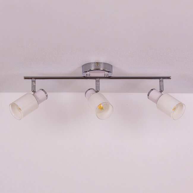 Modern ceiling spotlight silver, 3 lights - Kali (E14 socket)