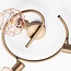 Industrial ceiling light copper coloured, 3-lights - Russet (E14 bulb holder)