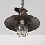 Industrial pendant lamp Fender in openwork black