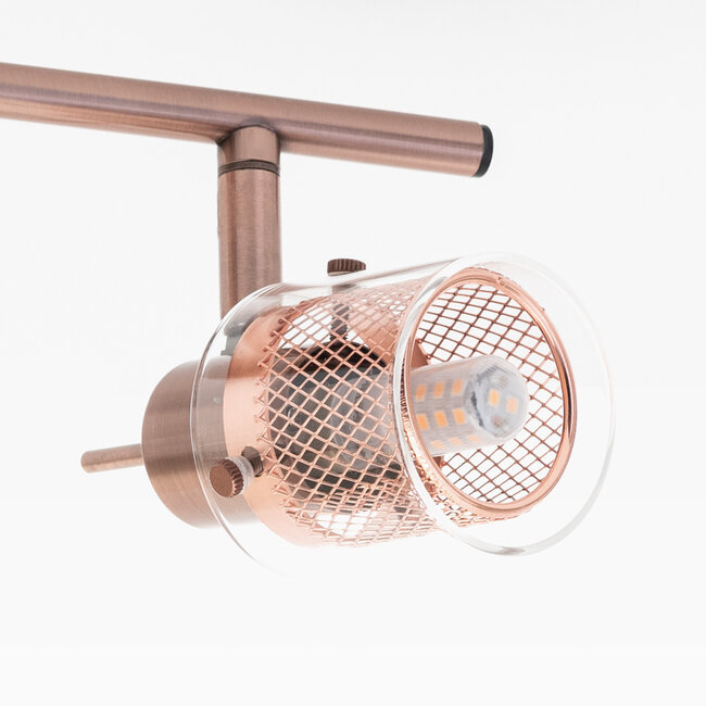 Industrial ceiling spotlight rose gold, 2-lights - Poppy (G9 socket)