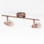 2-light industrial ceiling spotlight Poppy - rose gold