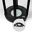 Rechargeable black table lamp Gleamy with integrated LED