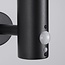 Modern solar wall light black with sensor - Dimmy