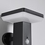Modern solar outdoor wall light black with sensor - Aila