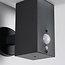 Modern solar wall light black with sensor - Aila