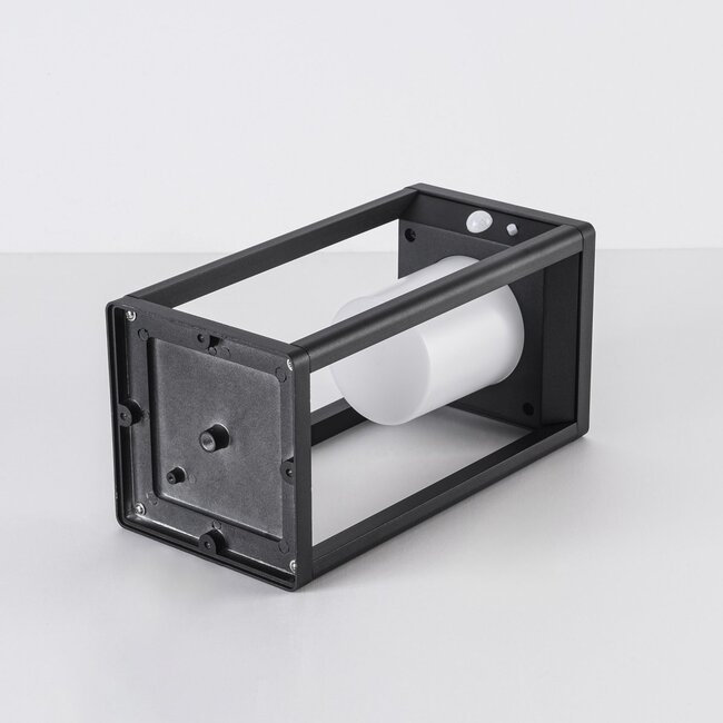 Modern solar floor lamp black with sensor - Kiran