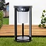 Solar outdoor floor lamp Chiara with sensor - black with integrated LED
