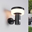 Modern solar wall light black with sensor - Sandrine