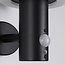 Modern solar outdoor wall light in black with sensor - Sandrine