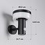 Modern solar outdoor wall light in black with sensor - Sandrine