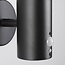 Modern solar wall lamp black with sensor - Chandler