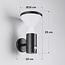 Modern solar wall lamp black with sensor - Chandler