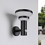 Modern solar wall light black with sensor - Kensington