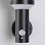 Modern black solar outdoor wall light with sensor - Kensington