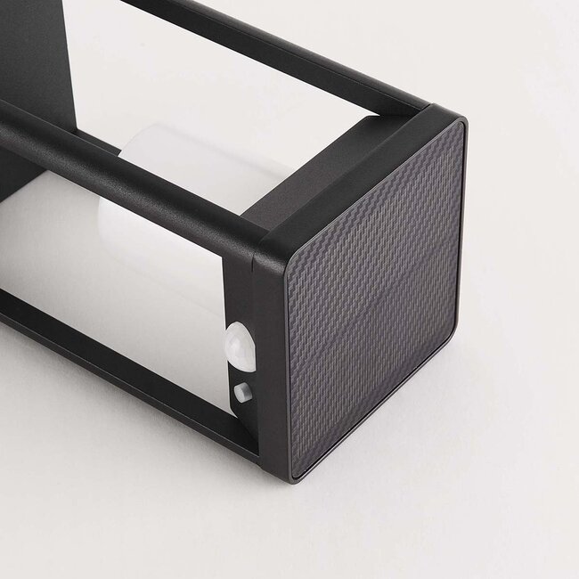 Modern solar floor lamp black with sensor - Sparky