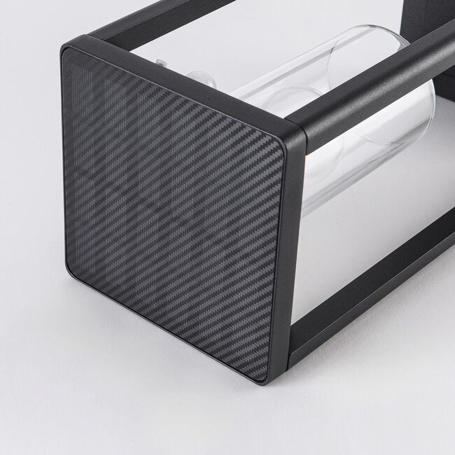 Modern solar floor lamp black with sensor - Illumina