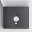 Modern solar wall light in black with sensor - Halo