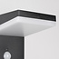 Modern solar wall lamp black with sensor - Halo