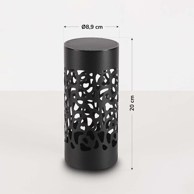 Black designer solar garden spotlight - Aurora