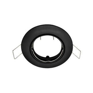 Modern tiltable recessed spotlight black - Ash