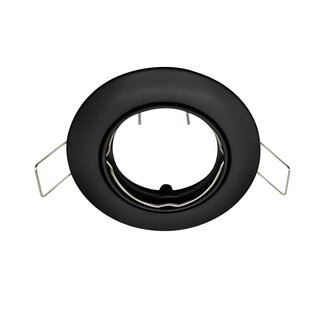 Fox modern round adjustable recessed spotlight in black