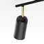 Ceiling lamp Cody 2-light in black and gold