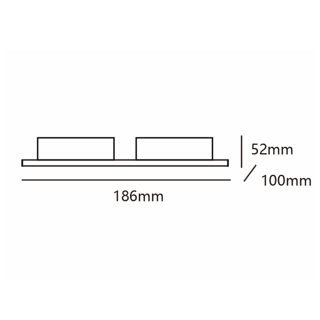 Modern tiltable downlight 2-light black with white - Eli