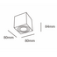 Kit - modern adjustable square surface-mounted spotlight in black