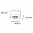 Luxury black surface-mounted spotlight Ben