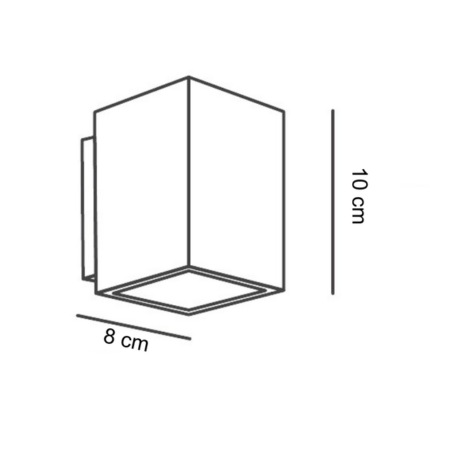 Modern wall lamp black with golden frame - Fay