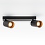 Modern ceiling lamp black with gold - Nia