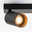 Modern ceiling lamp black with gold - Nia