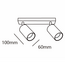 Modern ceiling light Nia - black and gold 2-light