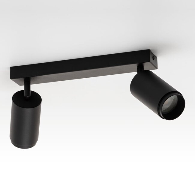 Modern matt black ceiling lamp - Dan