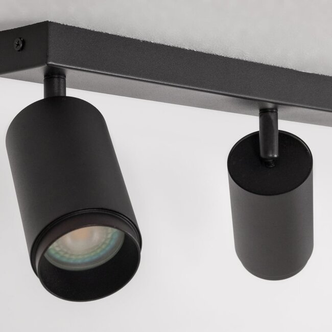Modern mat black ceiling lamp - Eddy