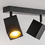 Industrial ceiling lamp with 3 spots - Bas