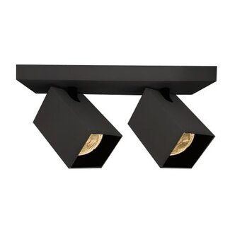 Industrial black ceiling lamp with two spots - Boy