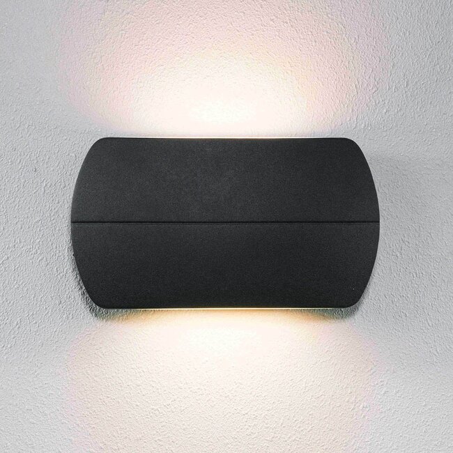 Modern outdoor wall light Ruby - black with integrated LED