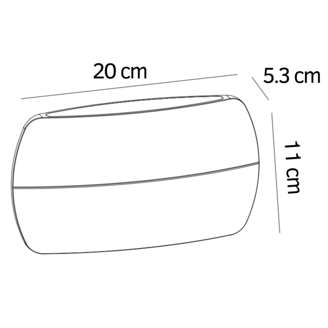 Modern outdoor wall light Ruby - black